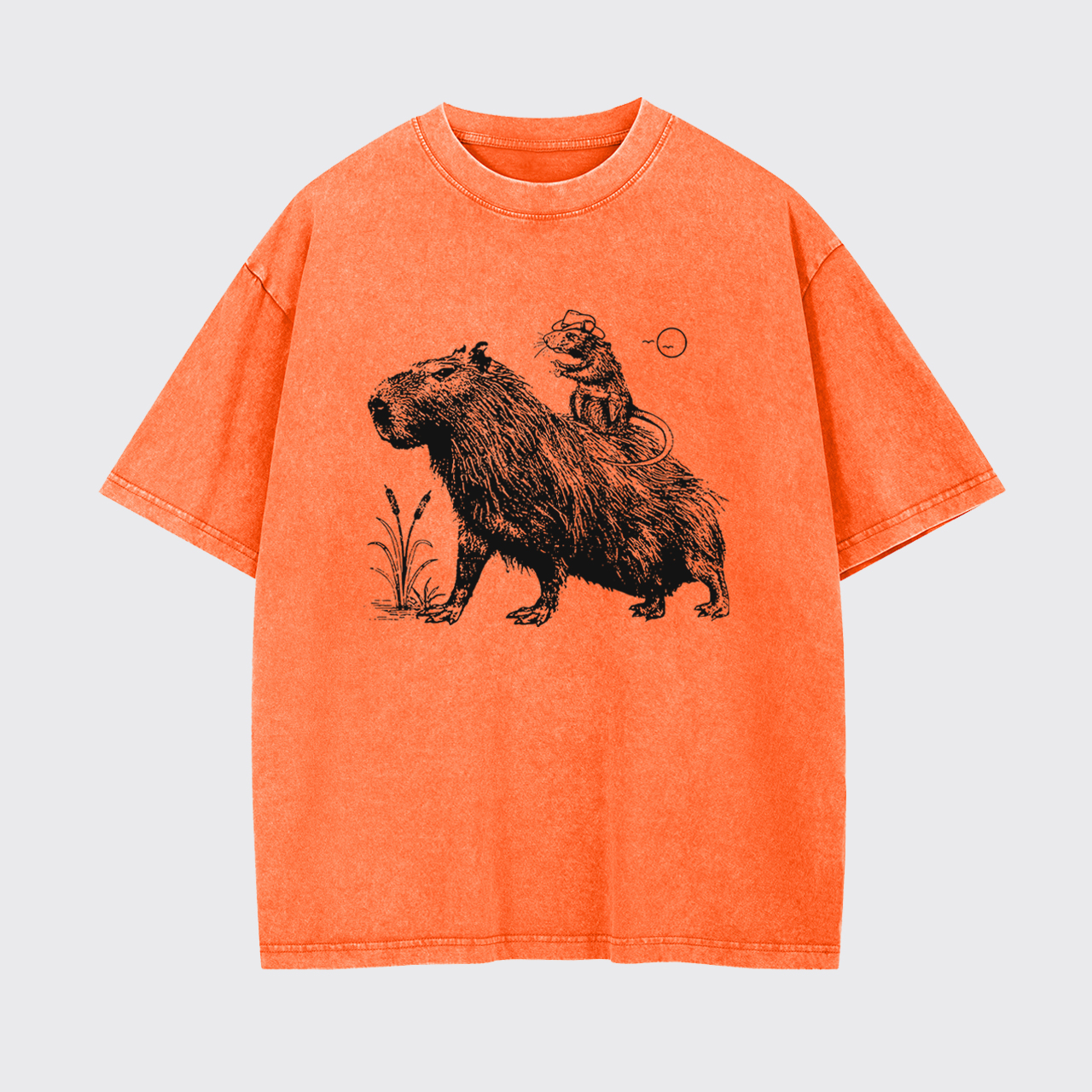 Vintage Western Capybara Garment-dye Tees