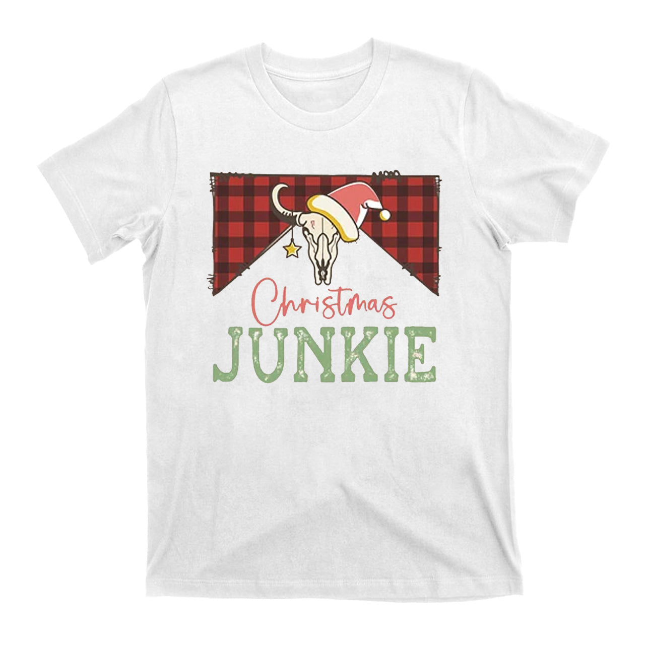 Christmas Junkie Western Cowboy T-Shirts