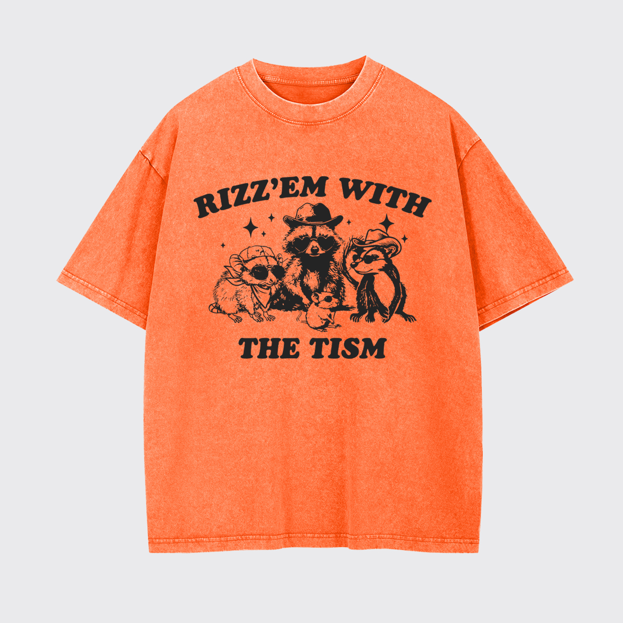 Rizz Em With The Tism Vintage Garment-dye Tees