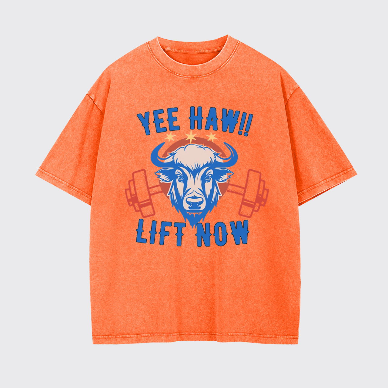 Yee Haw Lift Now Cowboy Gym Garment-dye Tees
