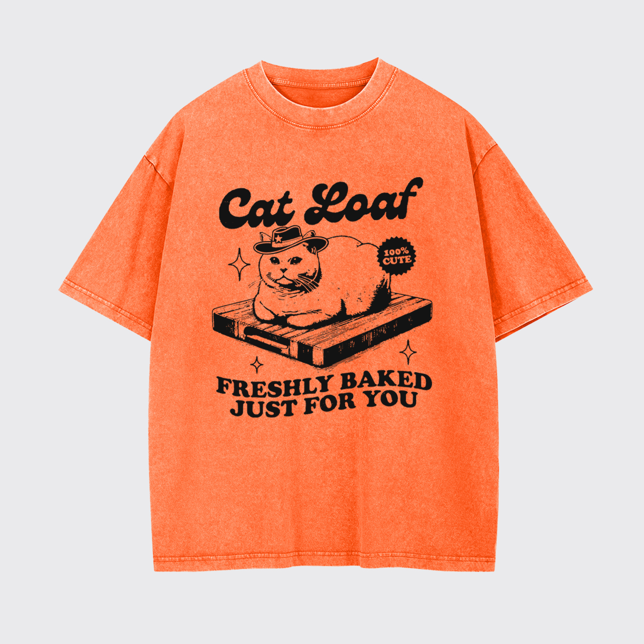 Vintage Retro Funny Cat Meme Garment-dye Tees