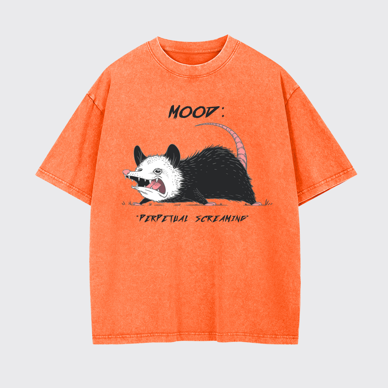 Mood Possum Perpetual Screaming Garment-dye Tees