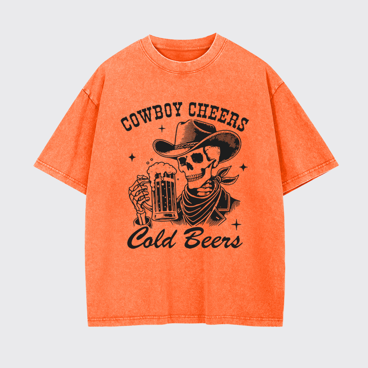 Cowboy Cheers Cold Beers Garment-dye Tees