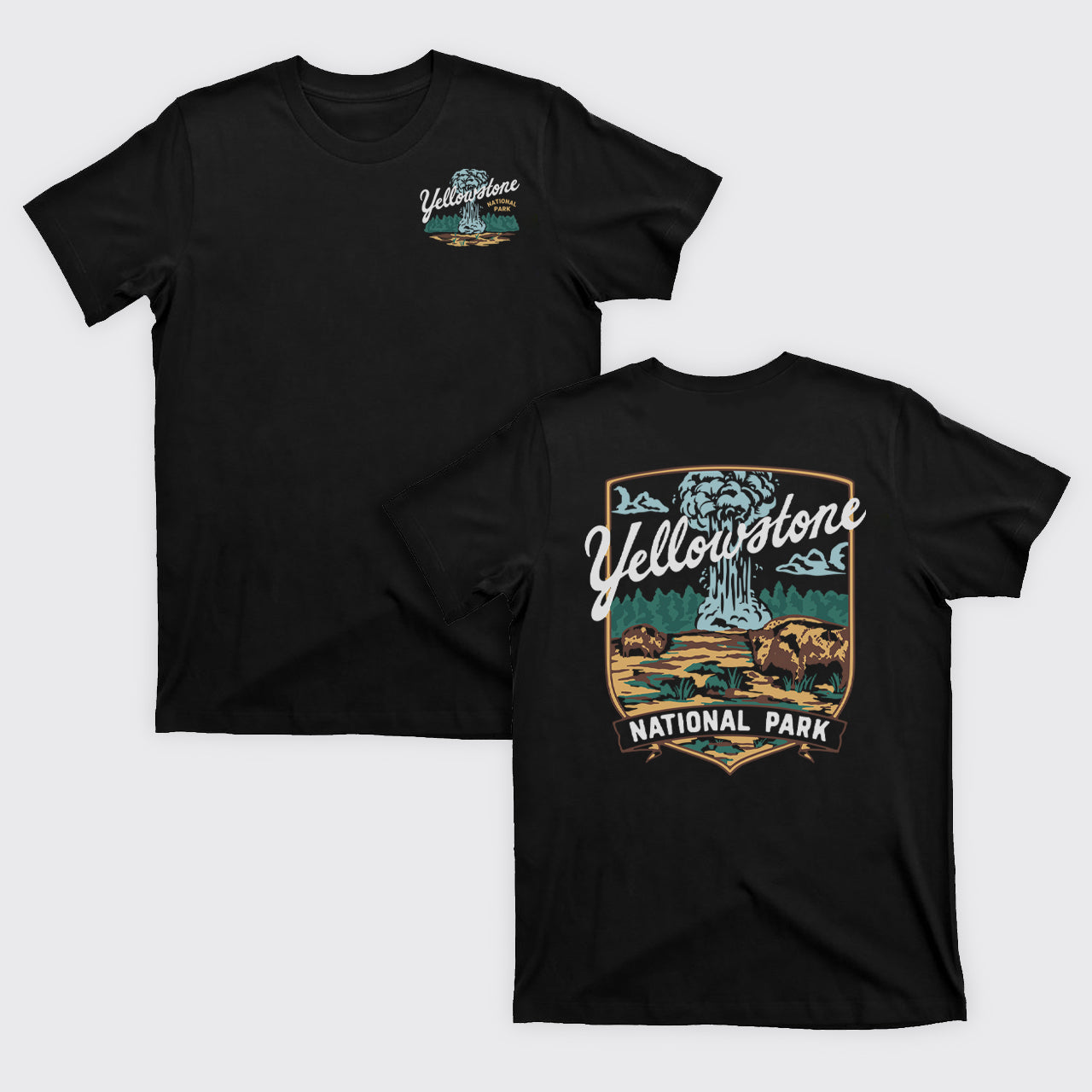 Yellowstone Vintage Illustration T-Shirts