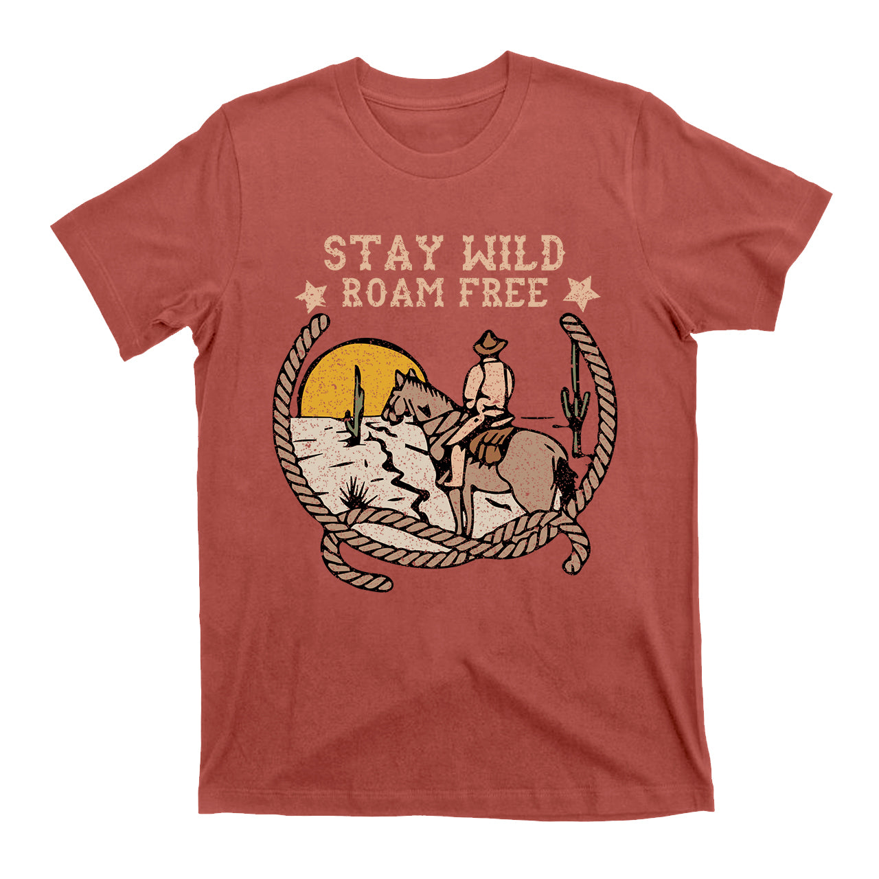 Stay Wild Roam Free Vintage Cowboy T-Shirt