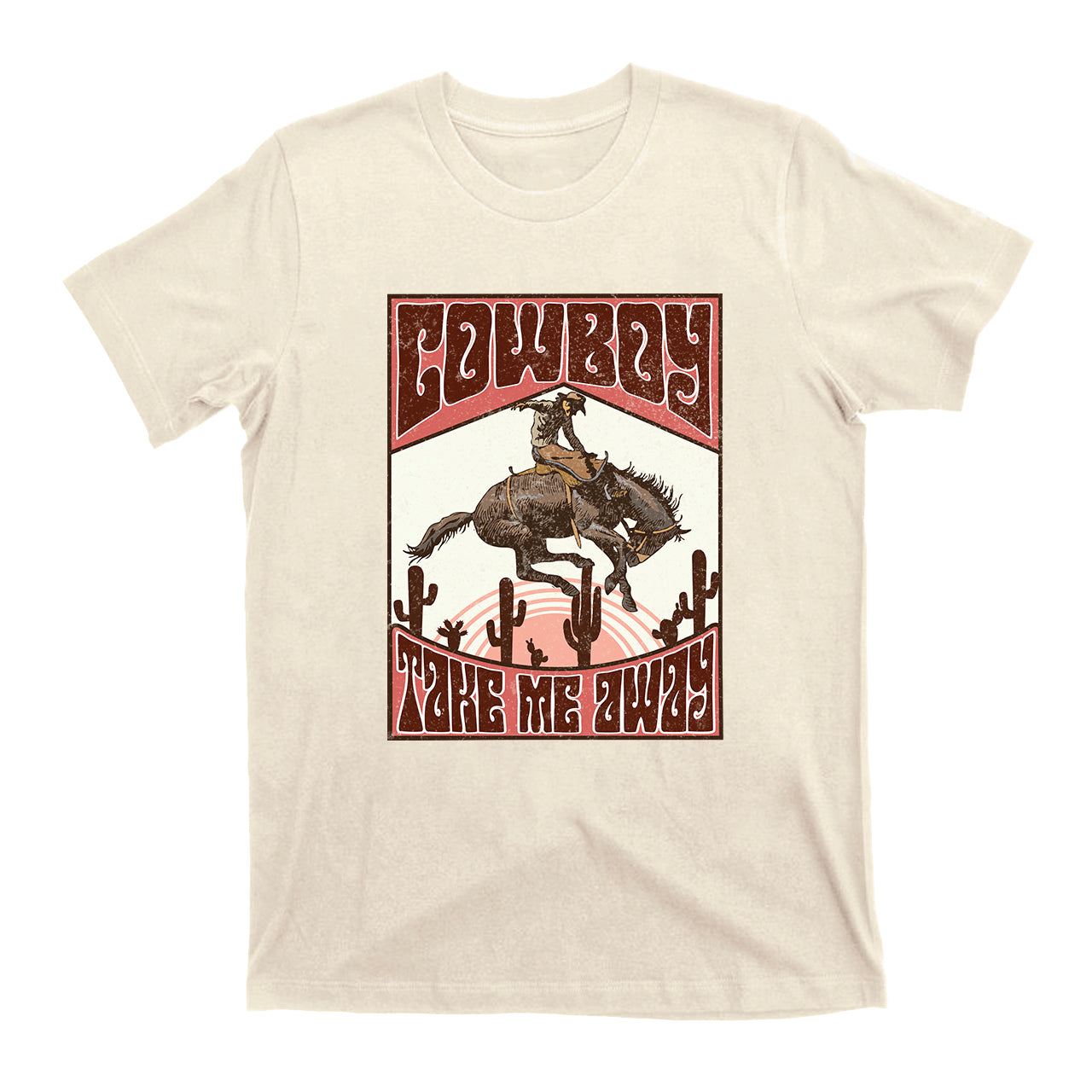 Cowboy Take Me Away Horse Riding Vintage T-Shirts