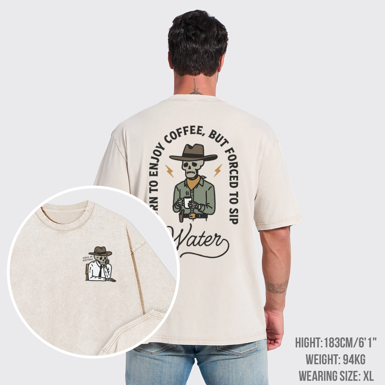 Vintage Sad Office Cowboy Garment-dye Tees