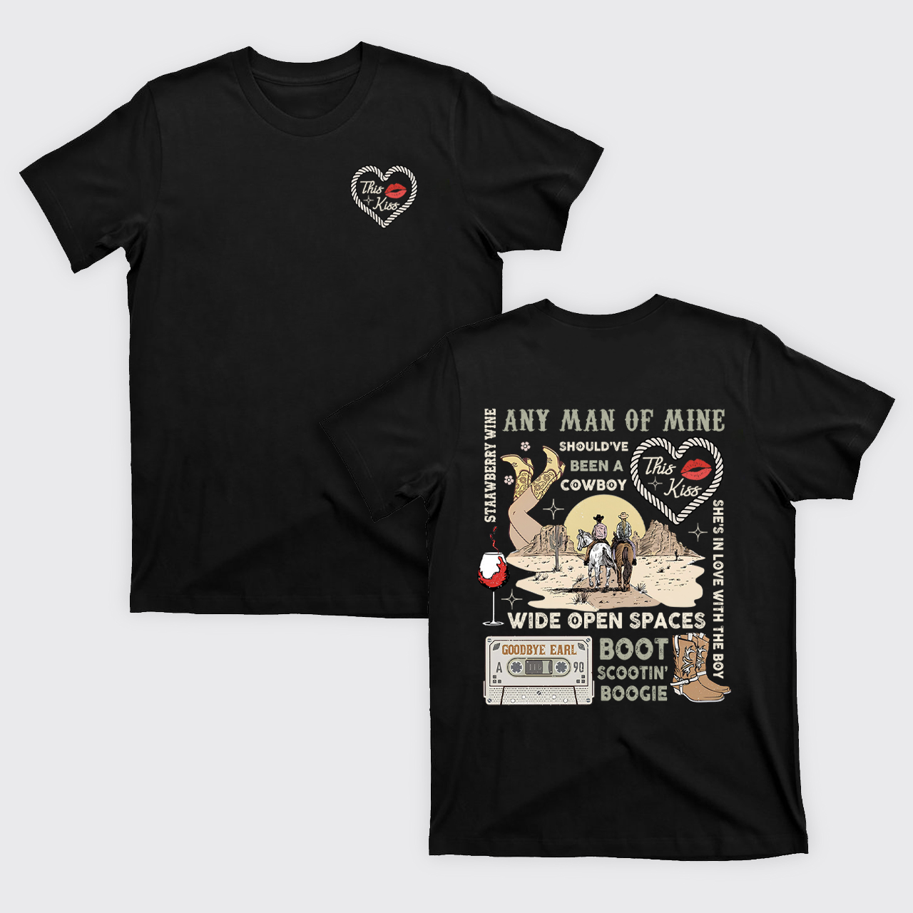 90s Country Music Any Man Of Mine Valentine T-Shirts