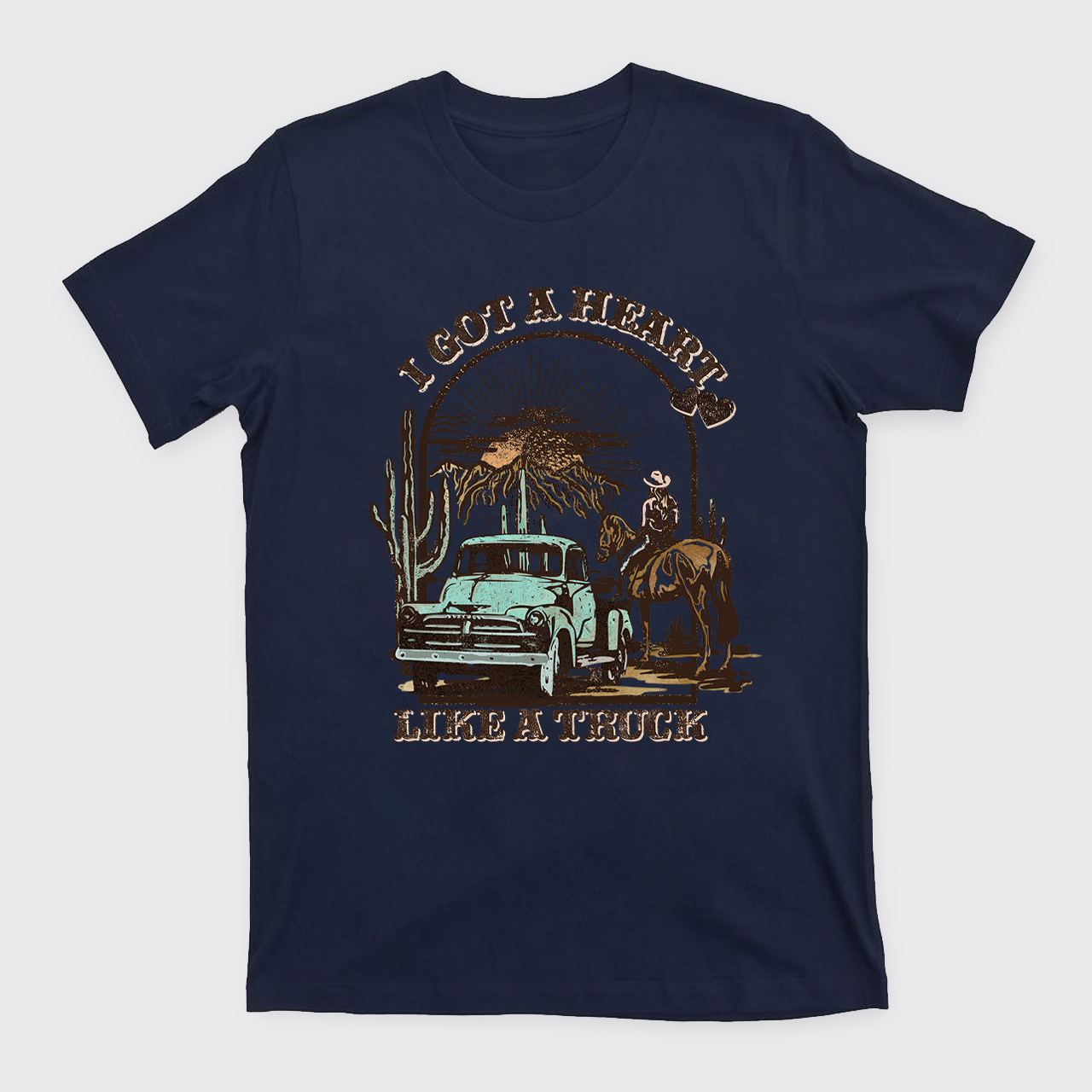 Heart Like A Truck Western Sunset T-Shirts