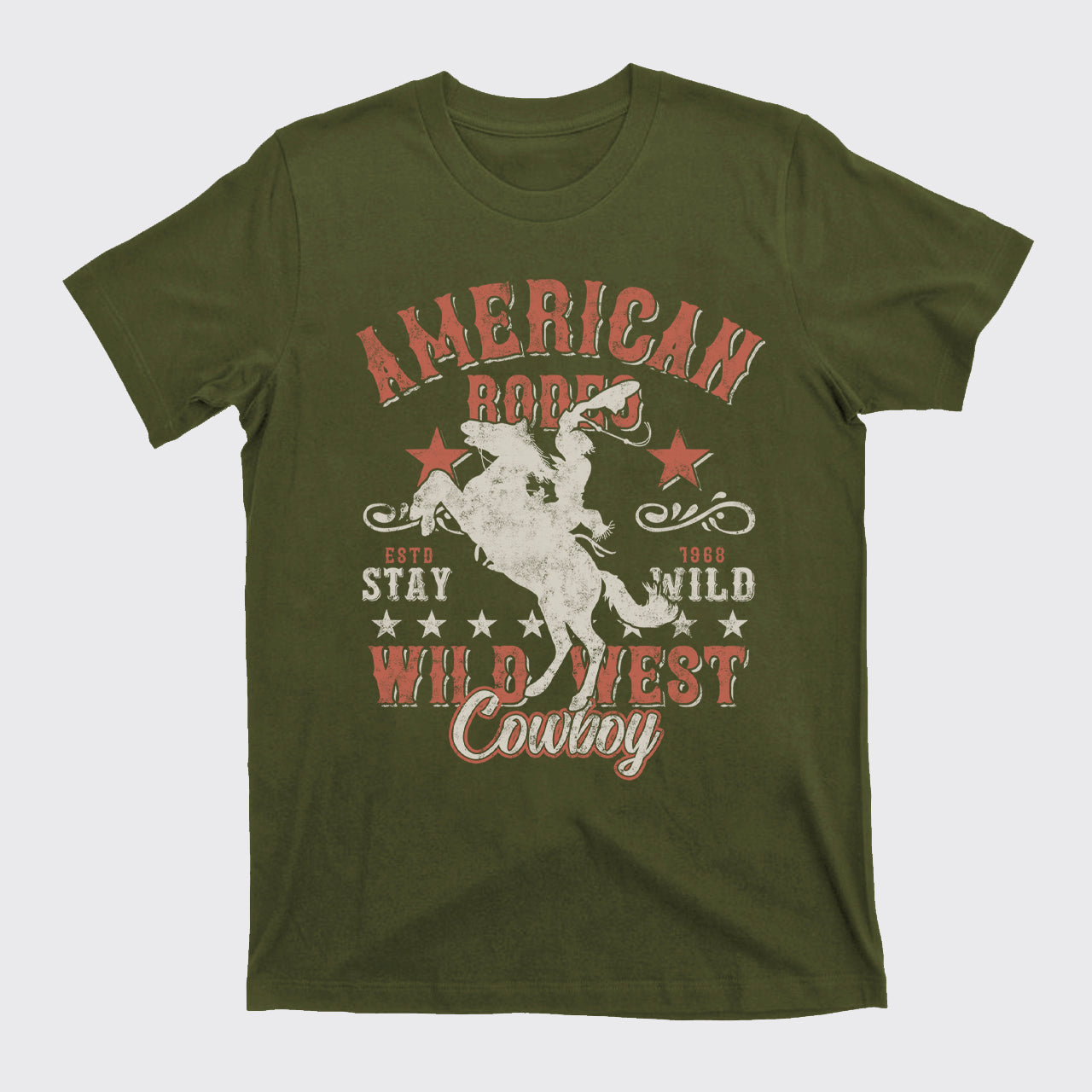 American Rodeo Wild West Cowboy T-Shirts