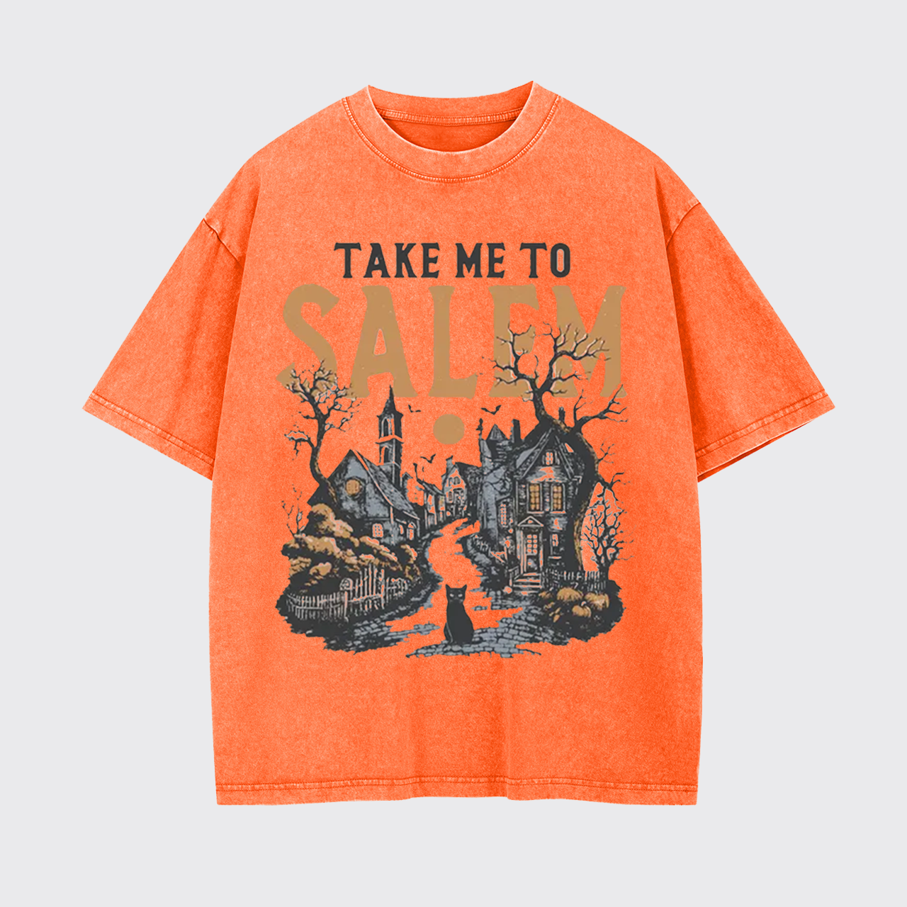 Take Me To Salem Halloween Garment-dye Tees