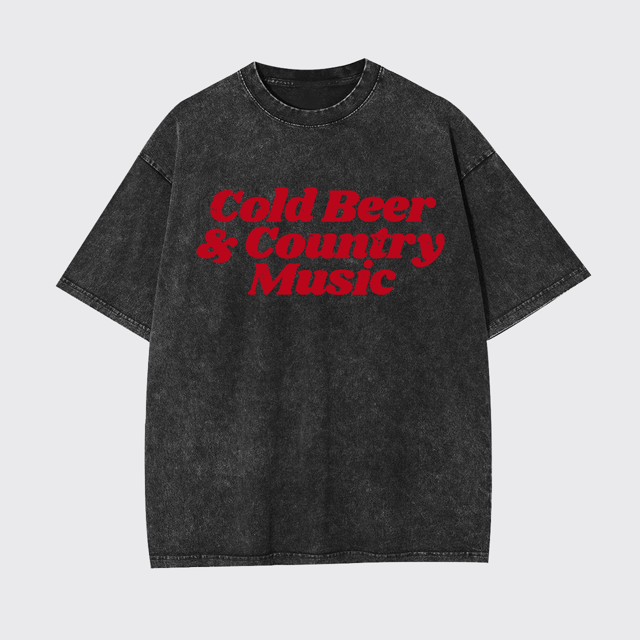 Cold Beer And Country Music Garment-dye Tees