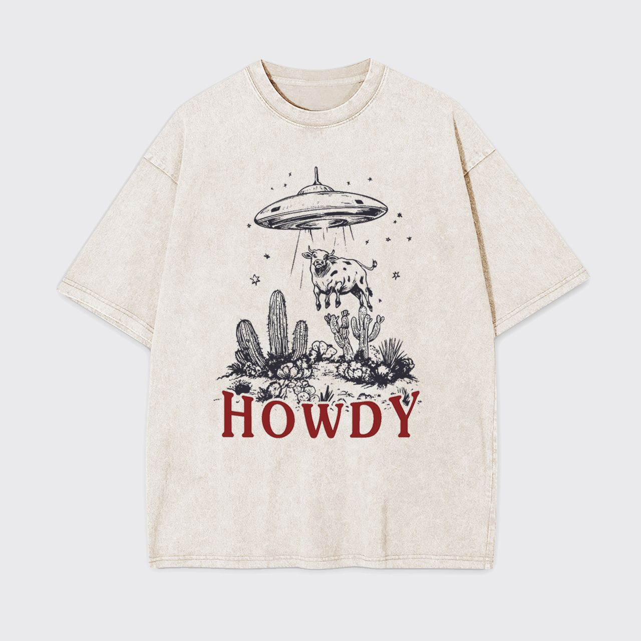 Howdy UFO Vintage Cowboy Garment-dye Tees