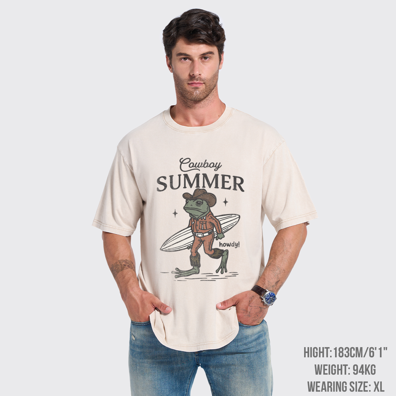 Retro Cowboy Summer Garment-dye Tees