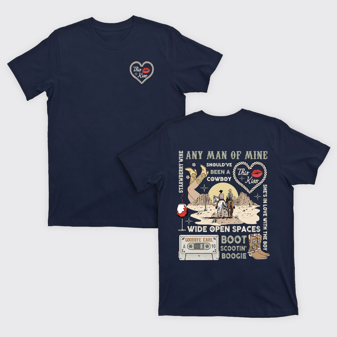 90s Country Music Any Man Of Mine Valentine T-Shirts