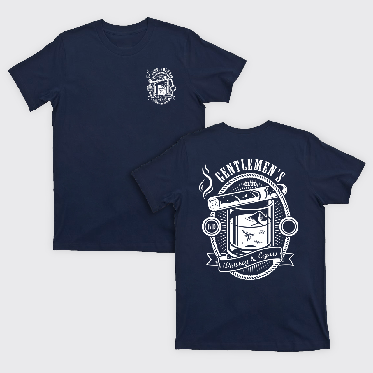 Gentlemen's Club Whiskey Cigar T-Shirts