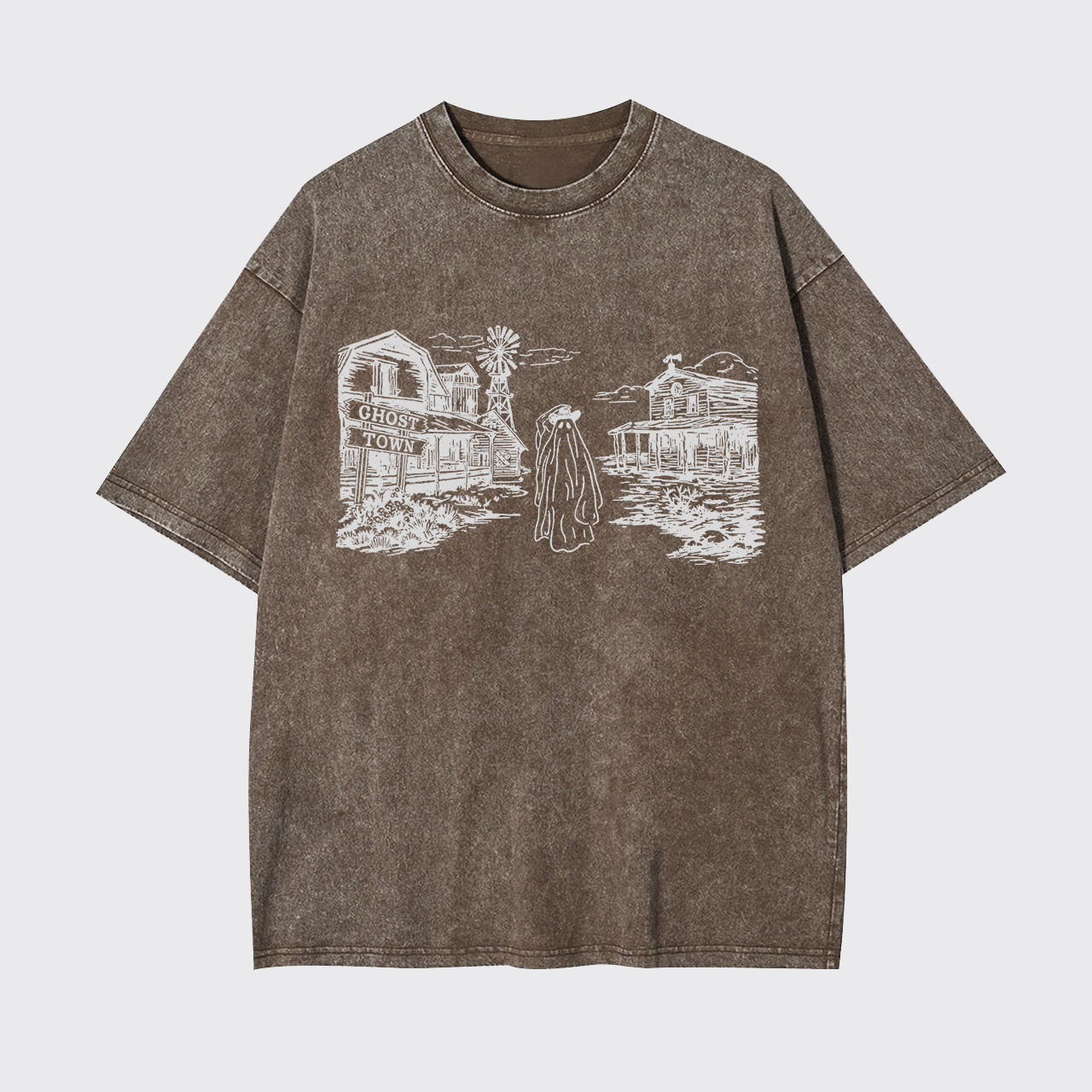 Western Halloween Ghost Town Garment-dye Tees