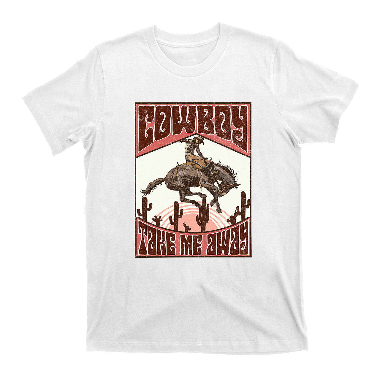 Cowboy Take Me Away Horse Riding Vintage T-Shirts