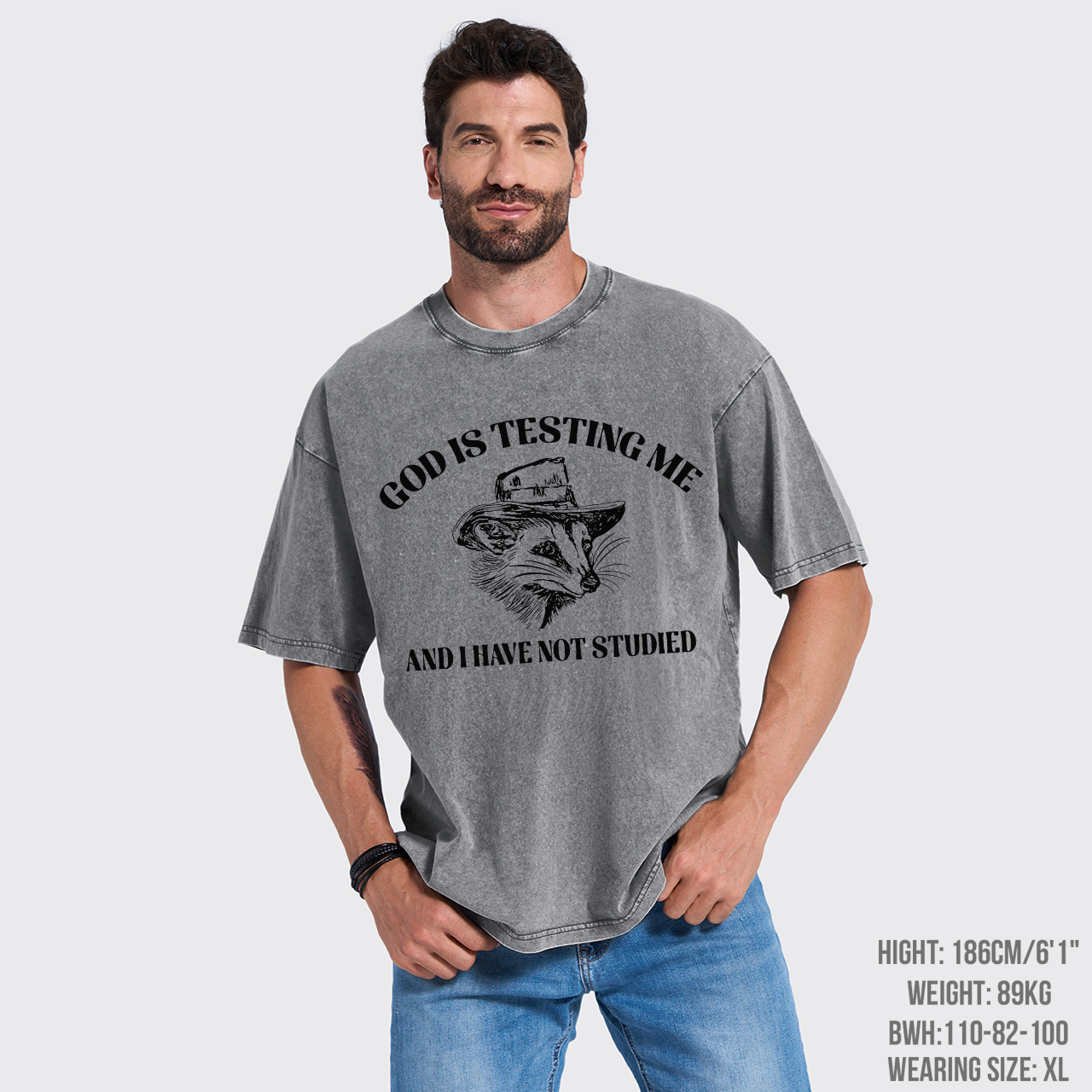 God Is Testing Me Funny Garment-dye Tees