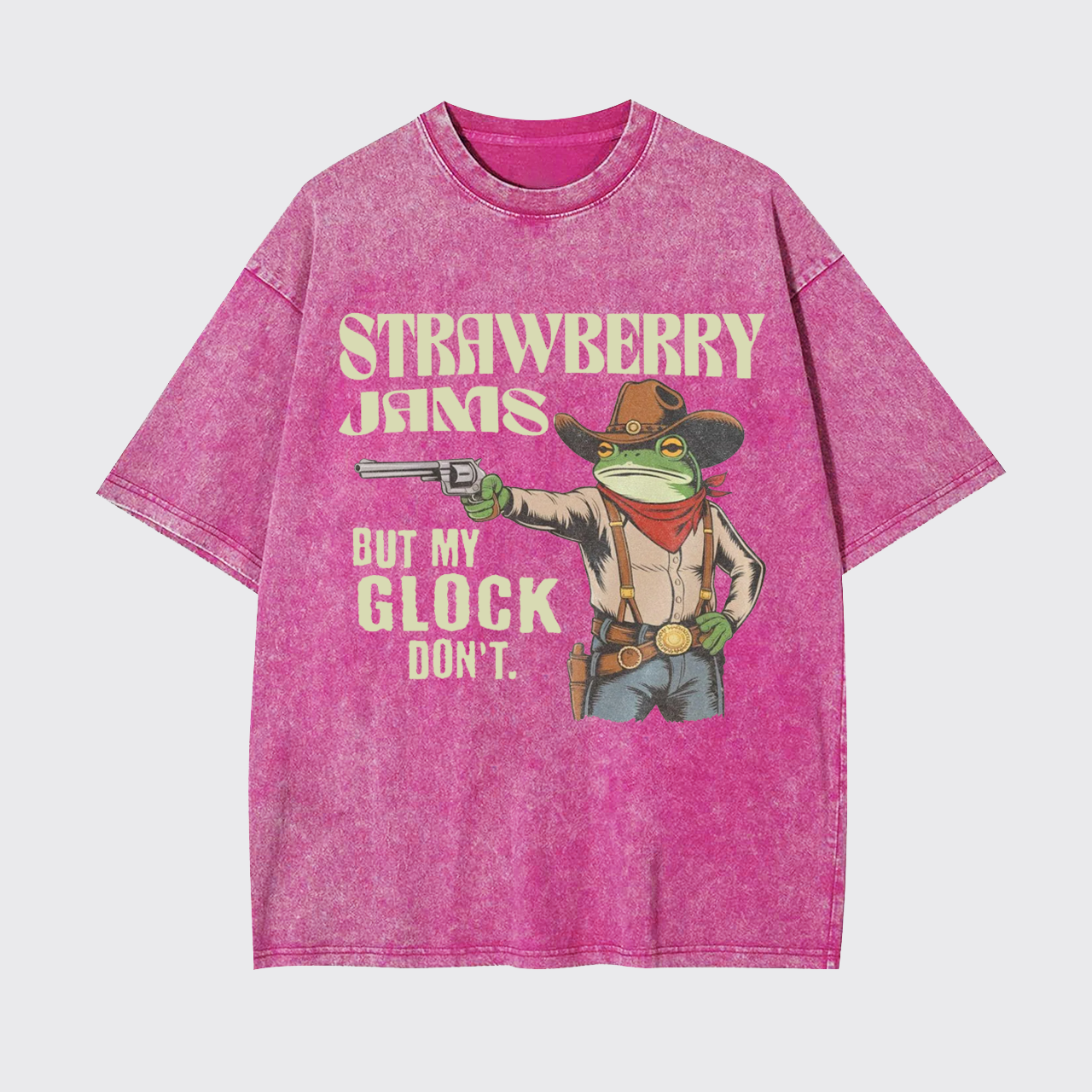 Strawberry Jams But My Glock Don't Garment-dye Tees