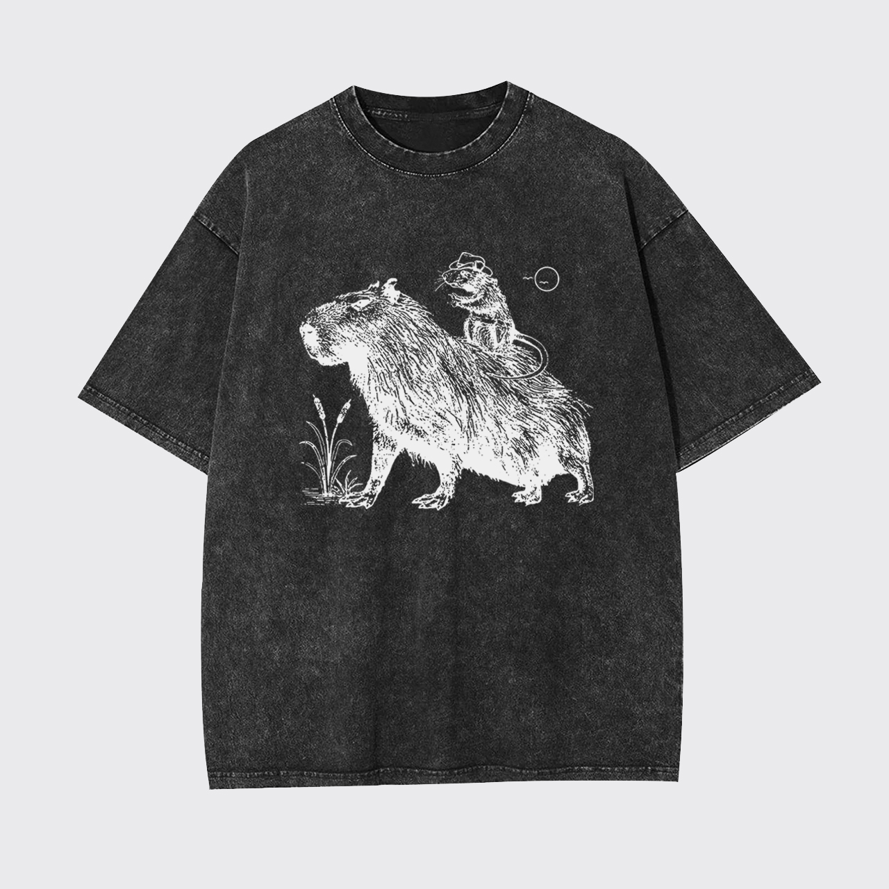 Vintage Western Capybara Garment-dye Tees