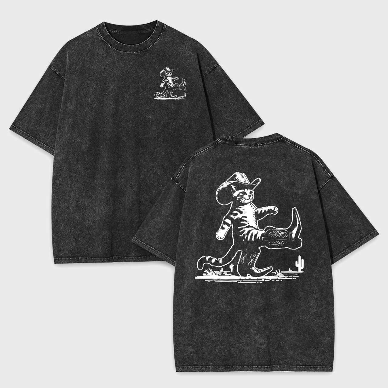 Silly Western Cat Garment-dye Tees