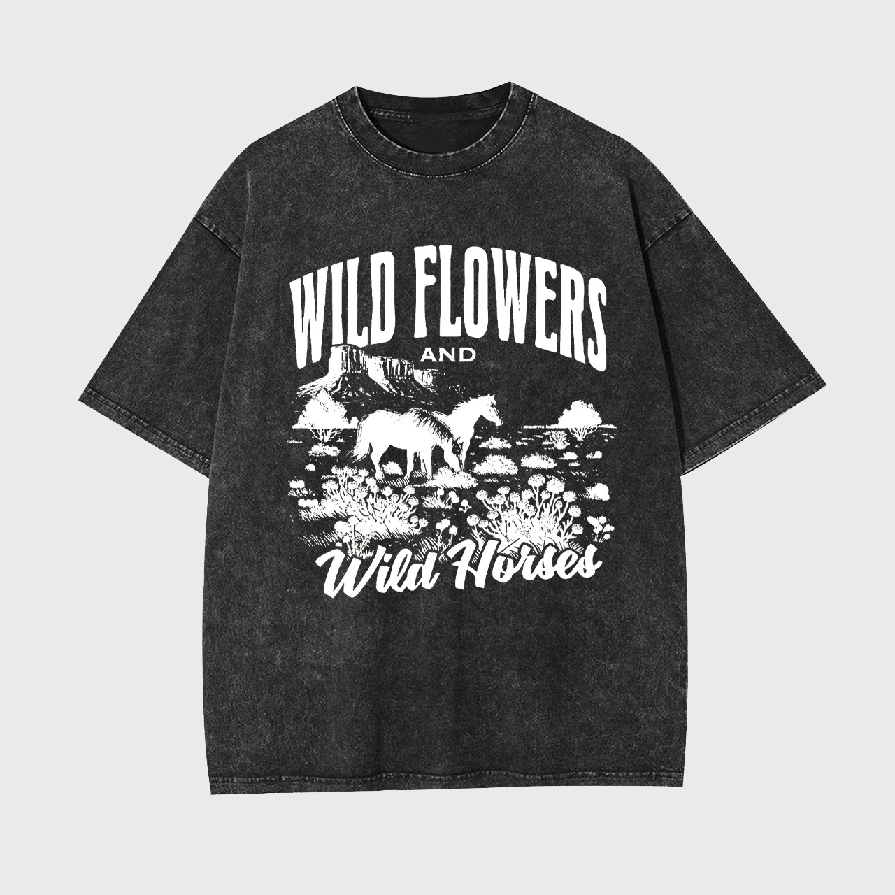 Western Wild Horses Garment-dye Tees