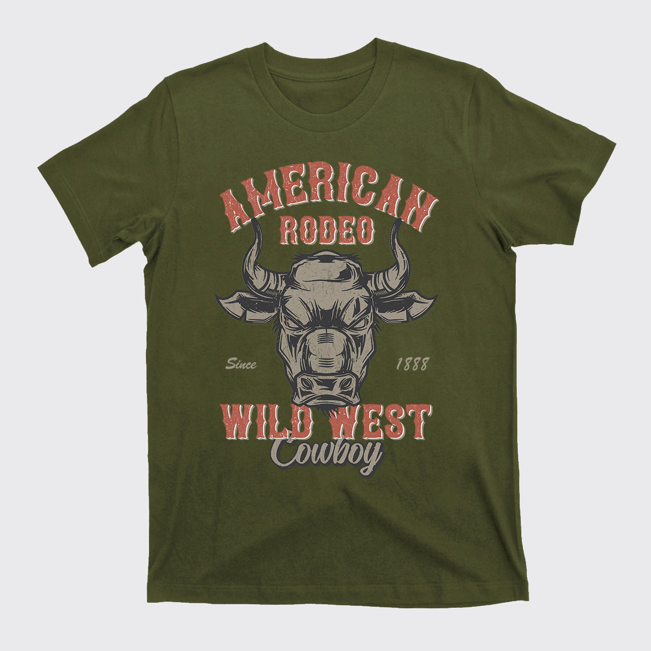 Vintage Rodeo Cowboy Wild West Bull T-Shirts