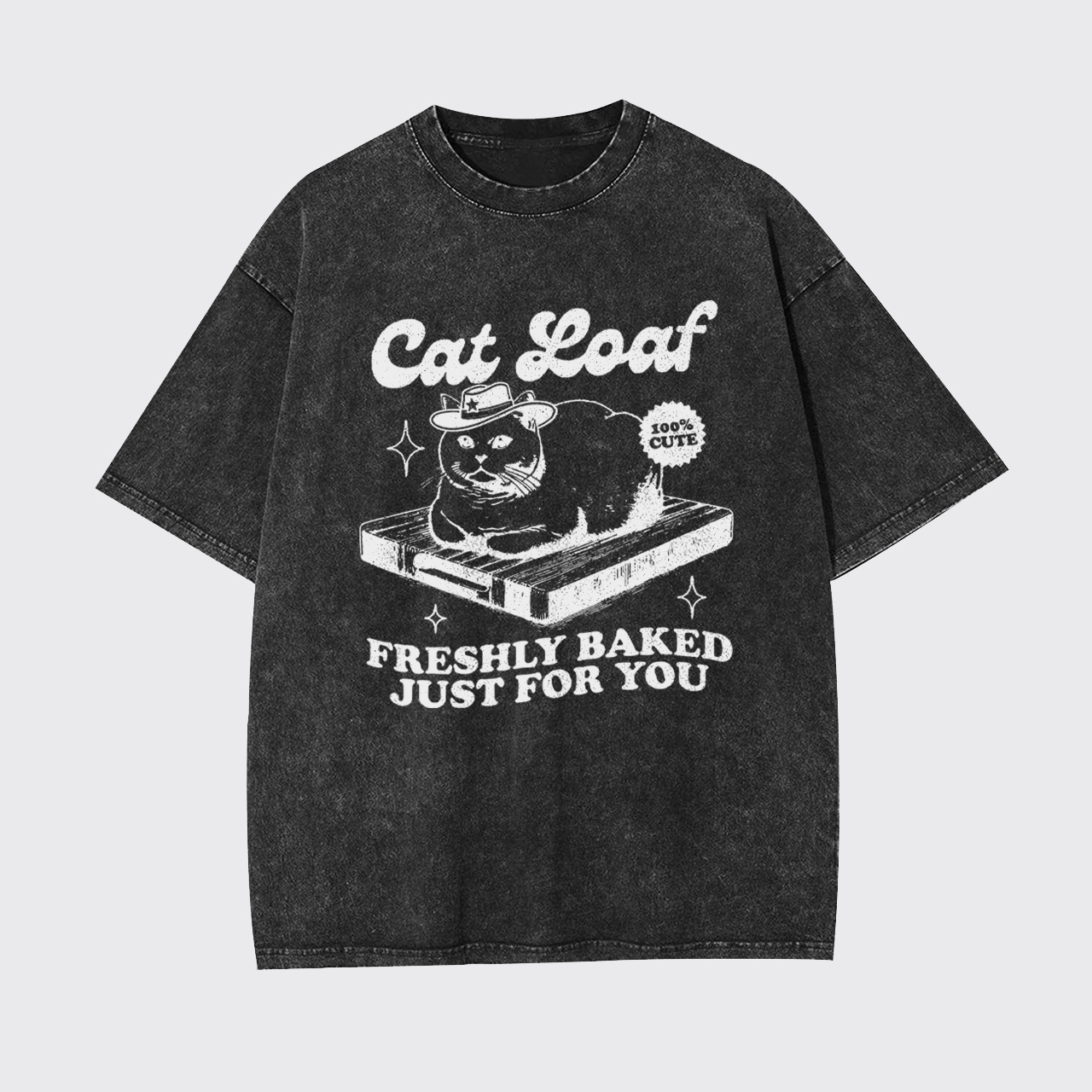 Vintage Retro Funny Cat Meme Garment-dye Tees