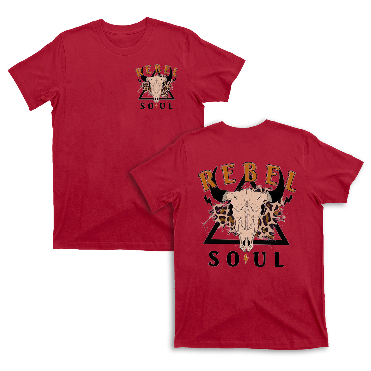 Rebel Soul Lightning Bull T-Shirts
