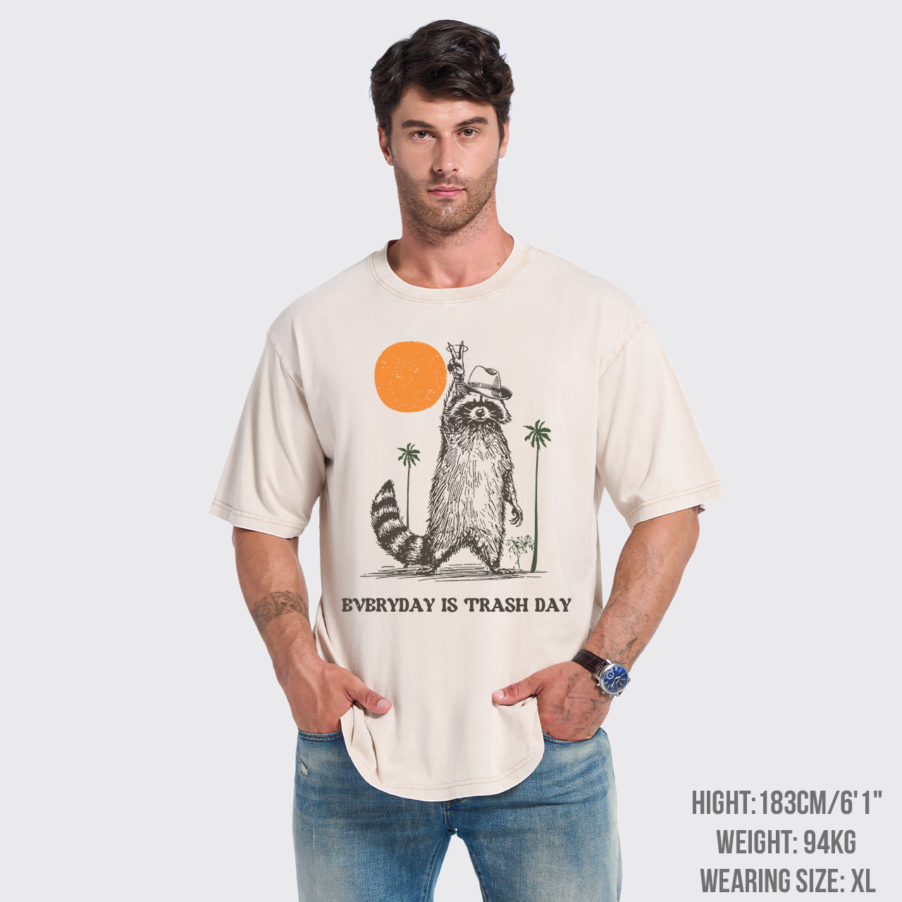 Everyday Is Trash Day,Raccoon Garment-dye Tees