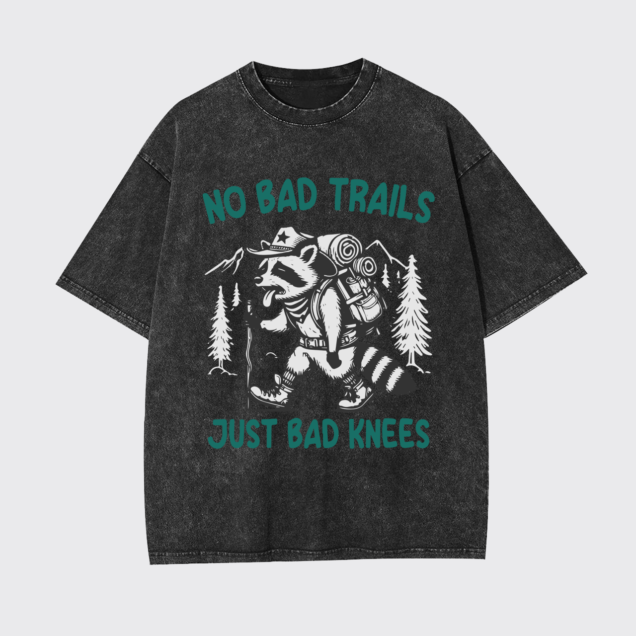 No Bad Trails Just Bad Knees Garment-dye Tees