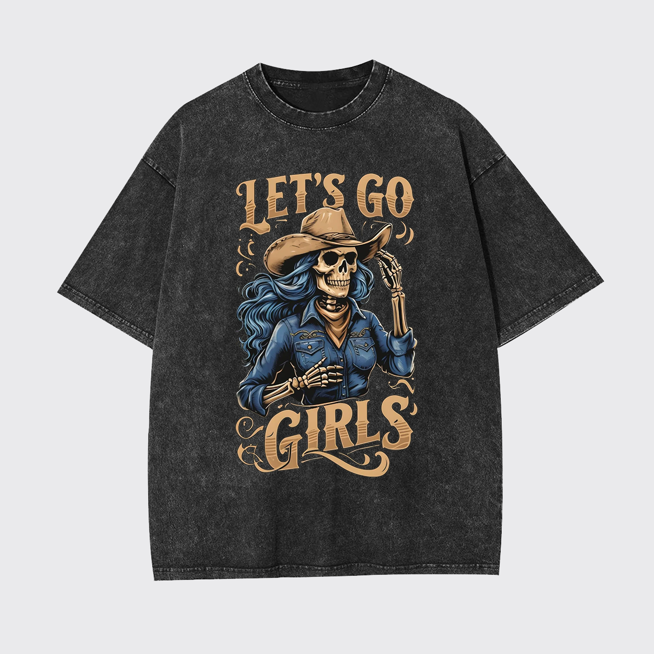 Let's Go Girls Creepy Cowgirl Garment-dye Tees
