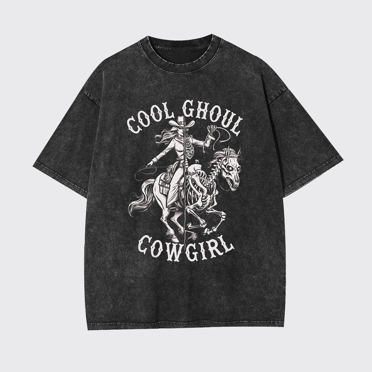 Halloween Cool Ghoul Cowgirl Garment-dye Tees