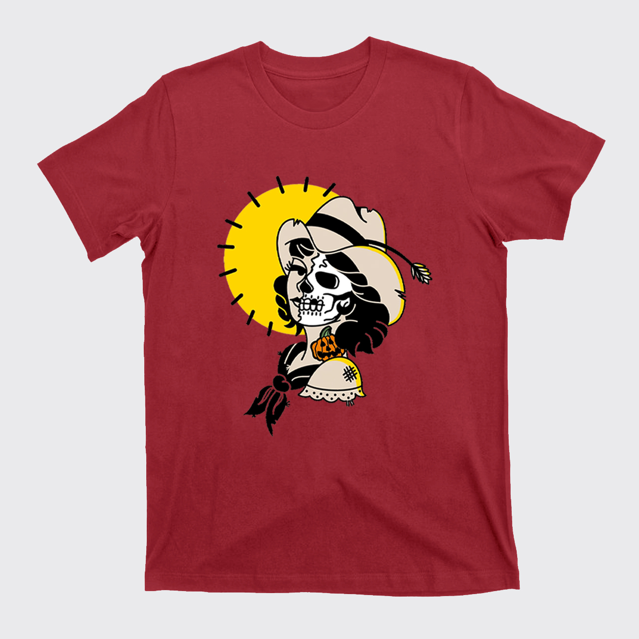 Halloween Skull Cowgirl T-Shirts