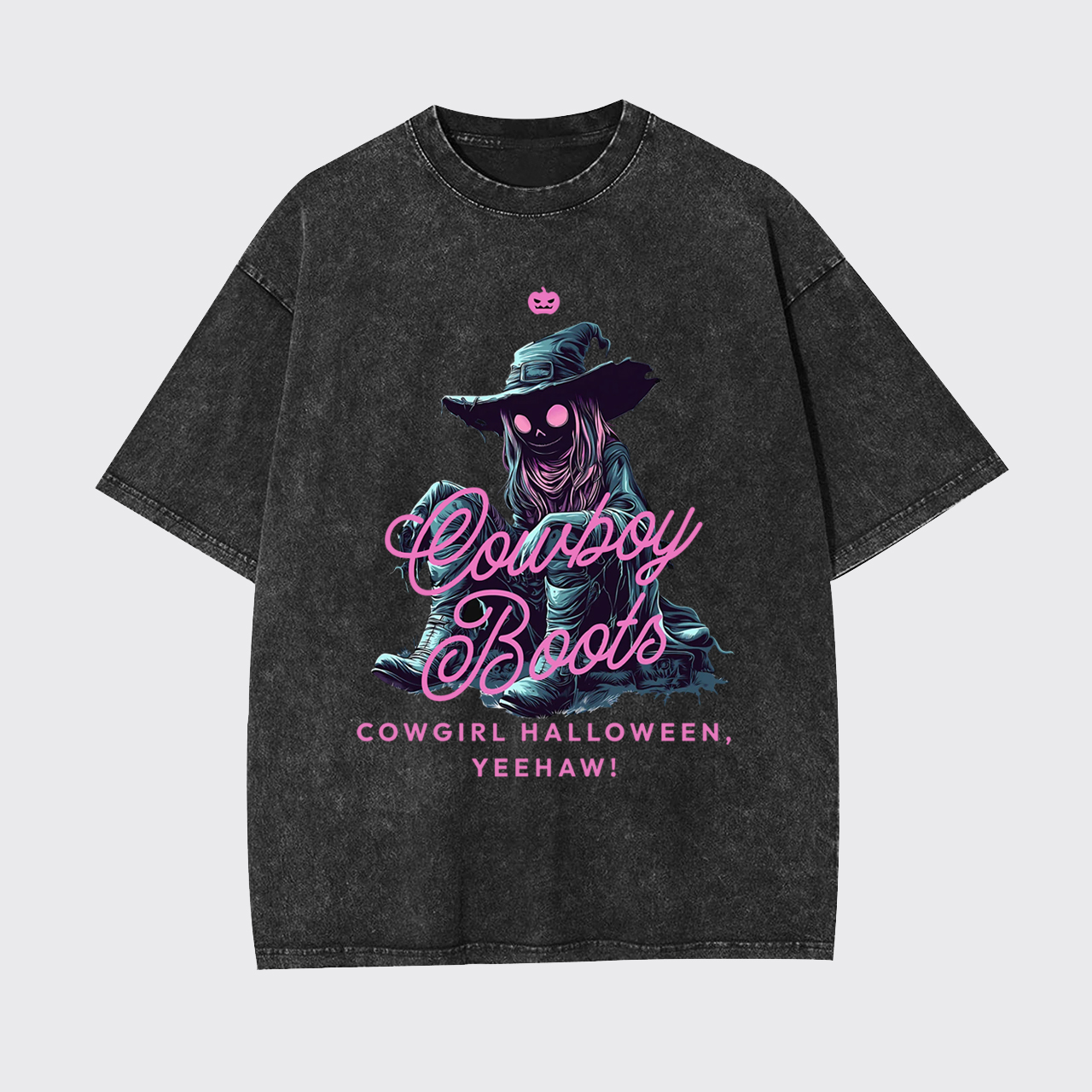 Spooky Western Cowgirl Halloween Garment-dye Tees