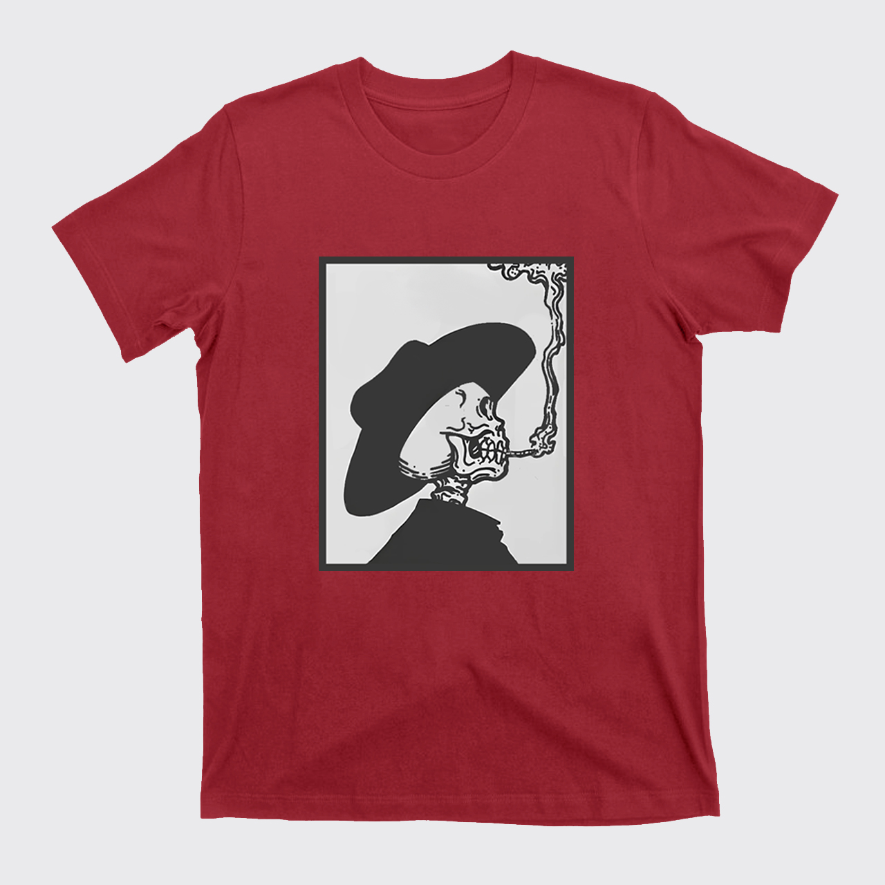 Smoking Cowboy Skeleton T-Shirts