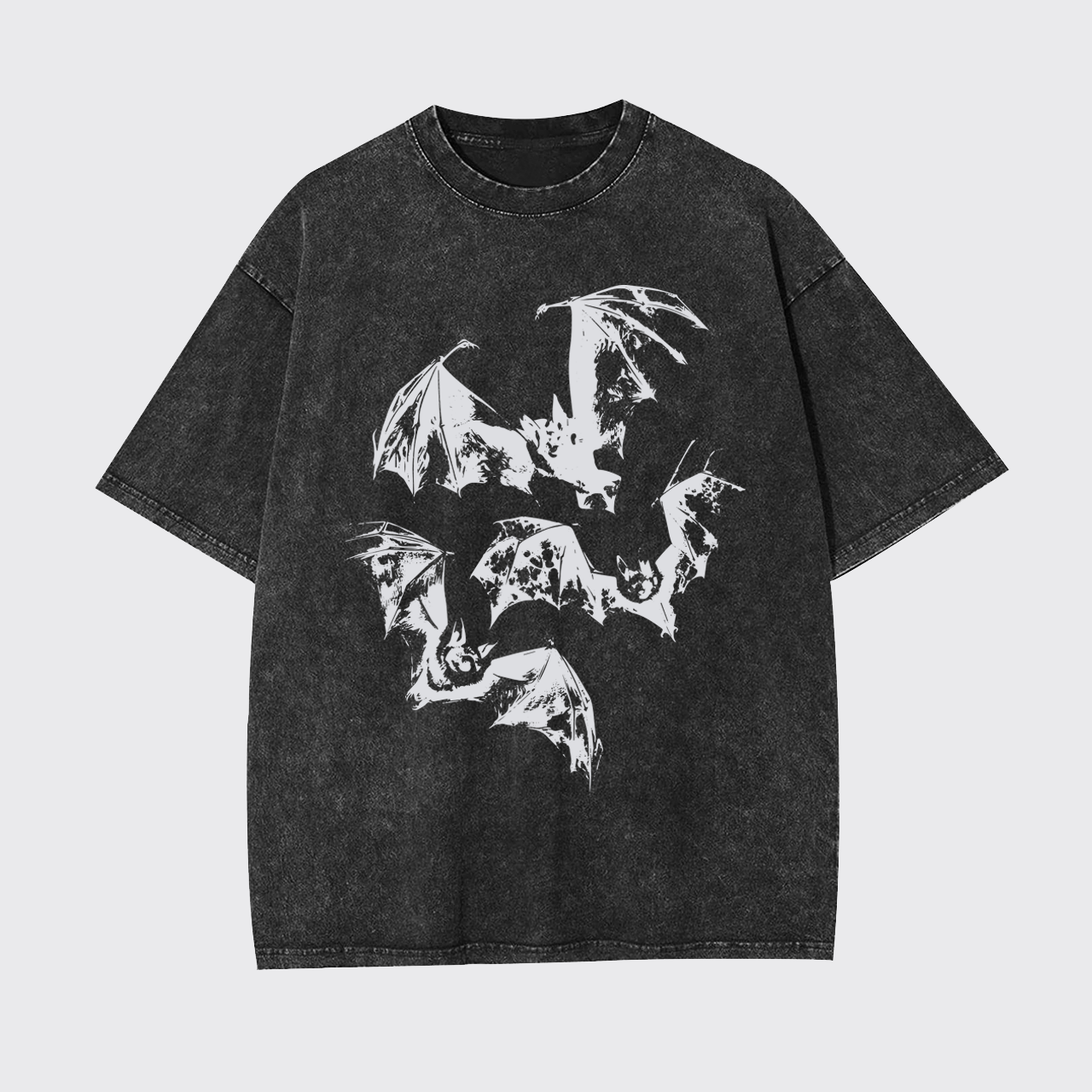 Halloween Three Bats Garment-dye Tees