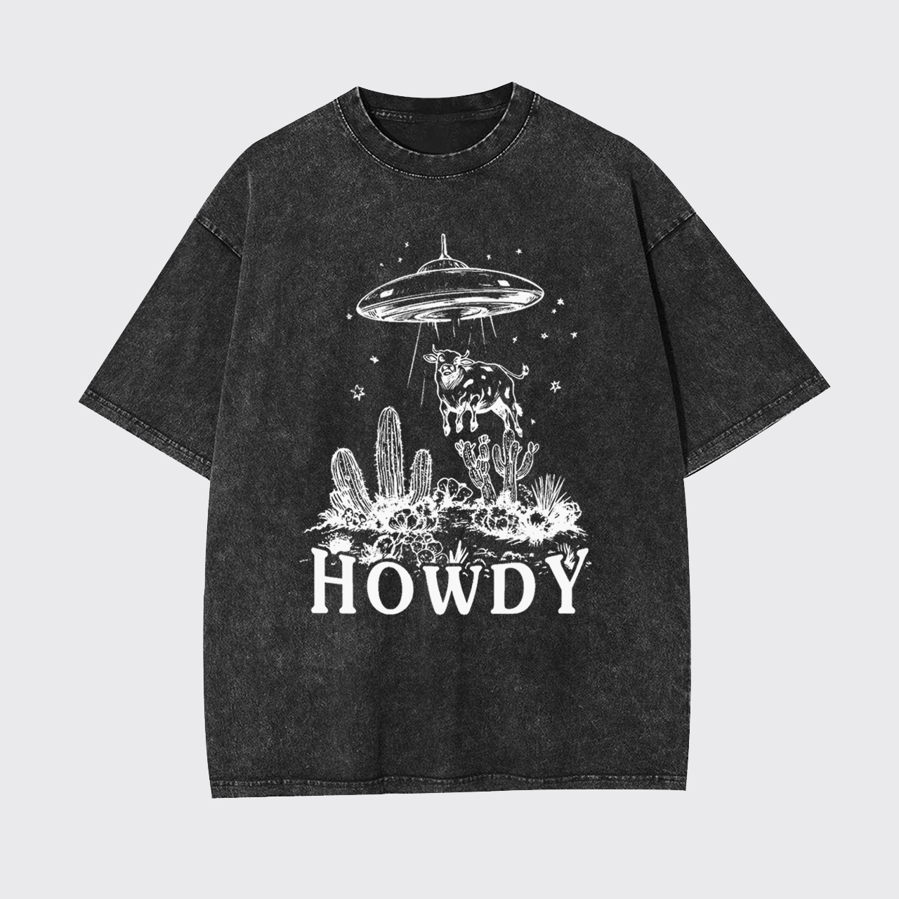 Howdy UFO Vintage Cowboy Garment-dye Tees