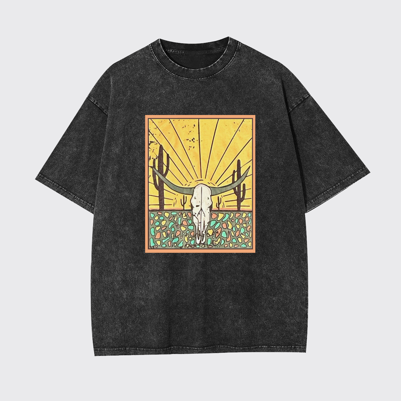 Wild Cow Skull Garment-dye Tees