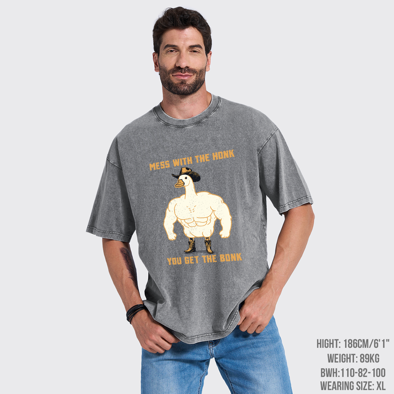 Mess With The Honk You Get The Bonk Garment-dye Tees