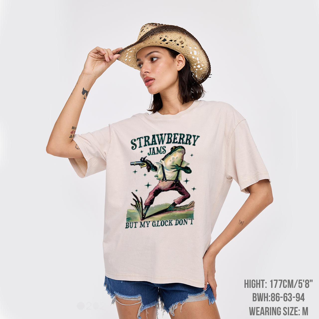 Strawberry Jams But My Glock Don't Garment-dye Tees