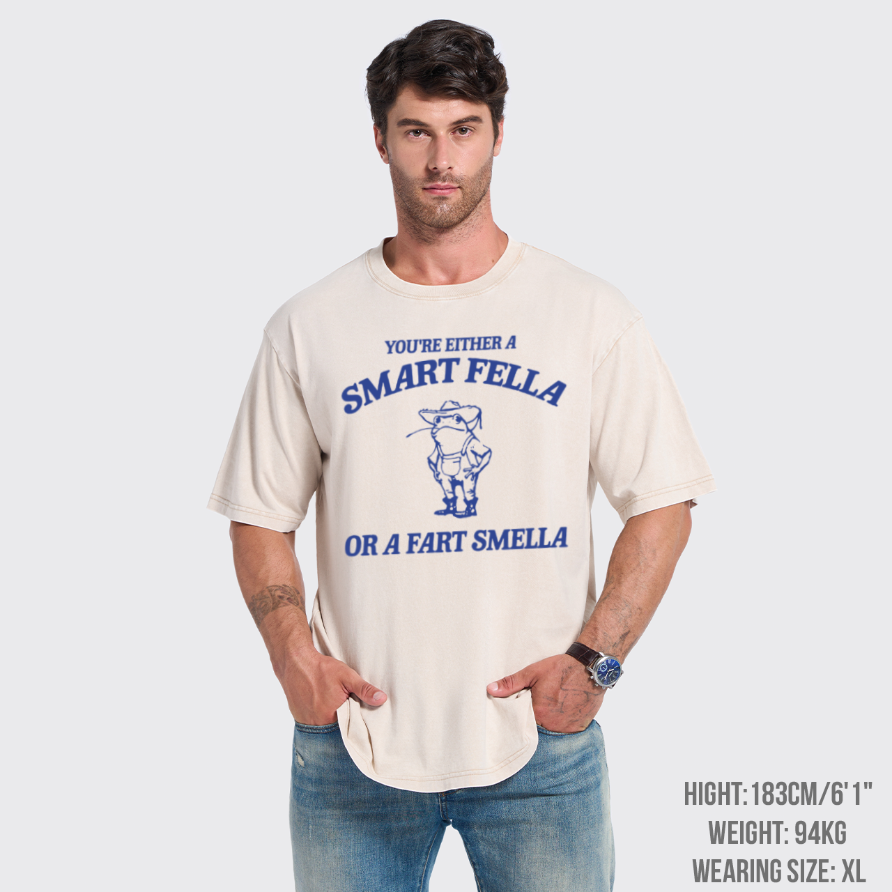 Are You A Smart Fella Or Fart Smella Garment-dye Tees