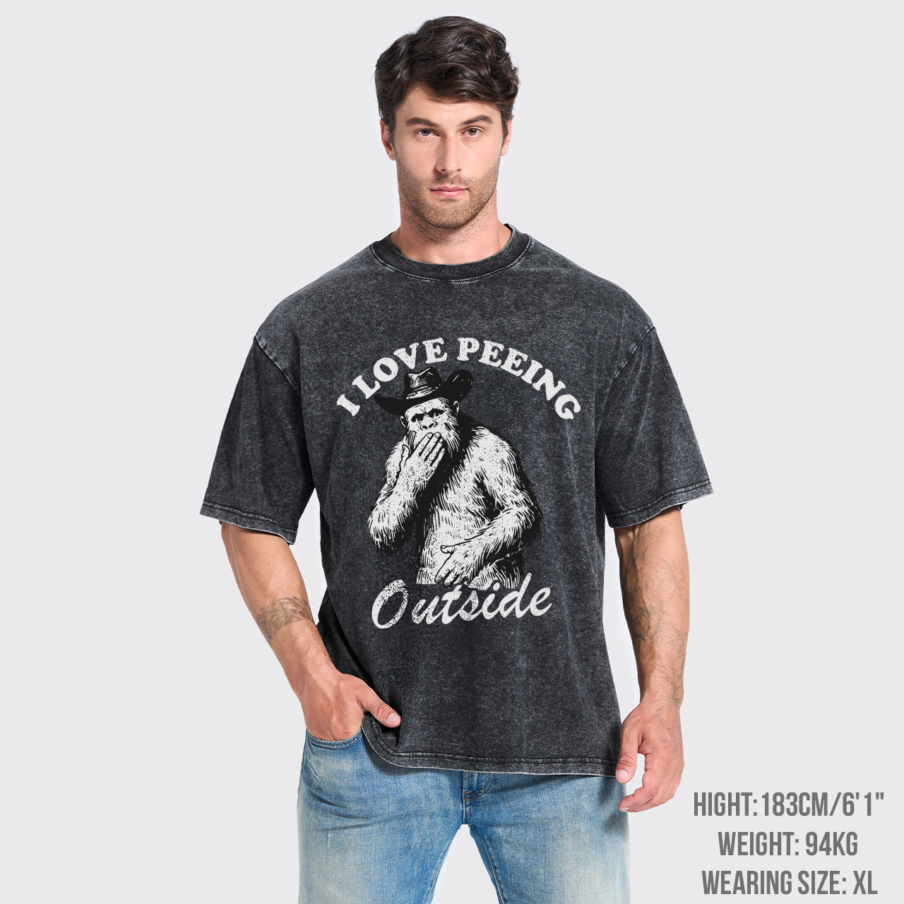 Funny Camping I Love Peeing Outside Garment-dye Tees