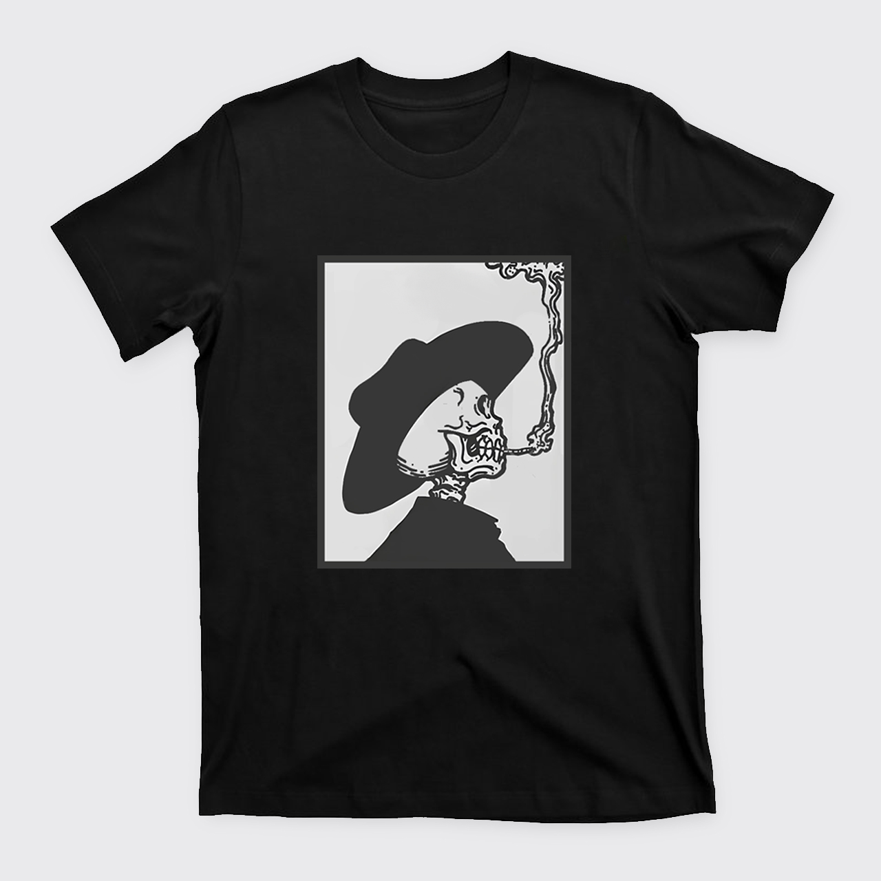 Smoking Cowboy Skeleton T-Shirts