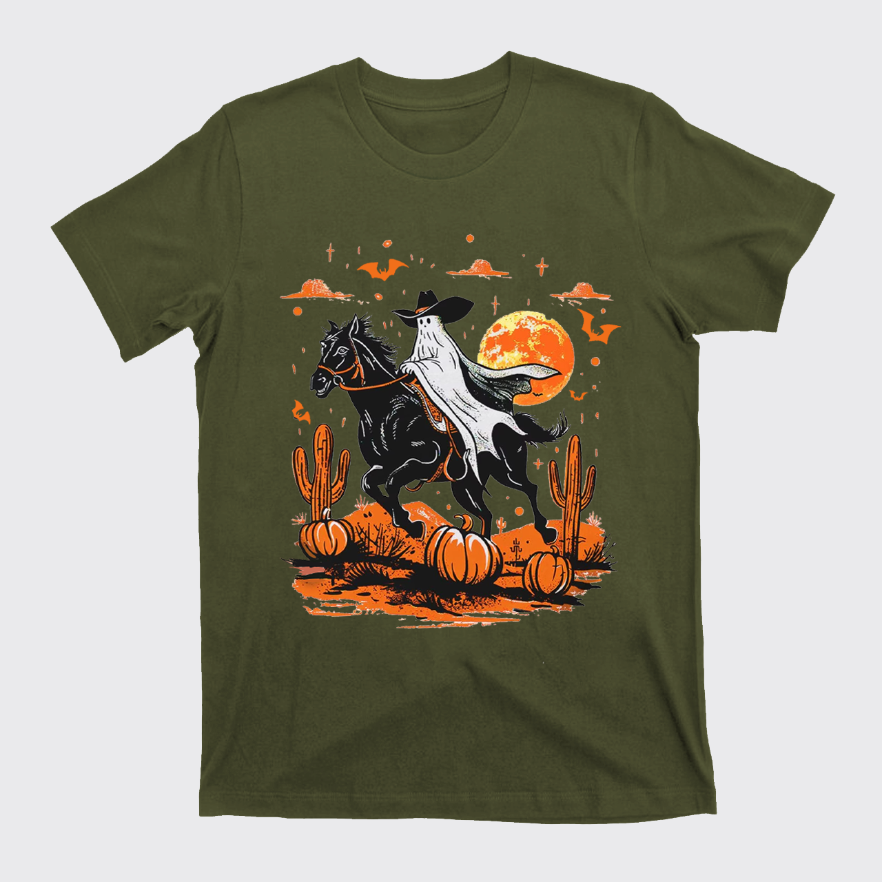 Retro Halloween Ghost Rider T-Shirts