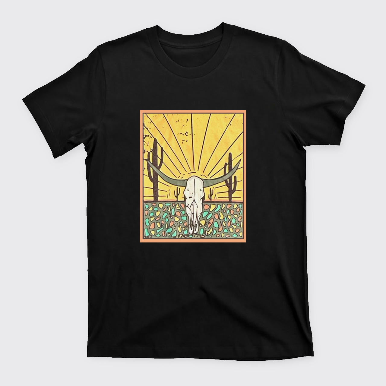 Wild Cow Skull T-Shirts