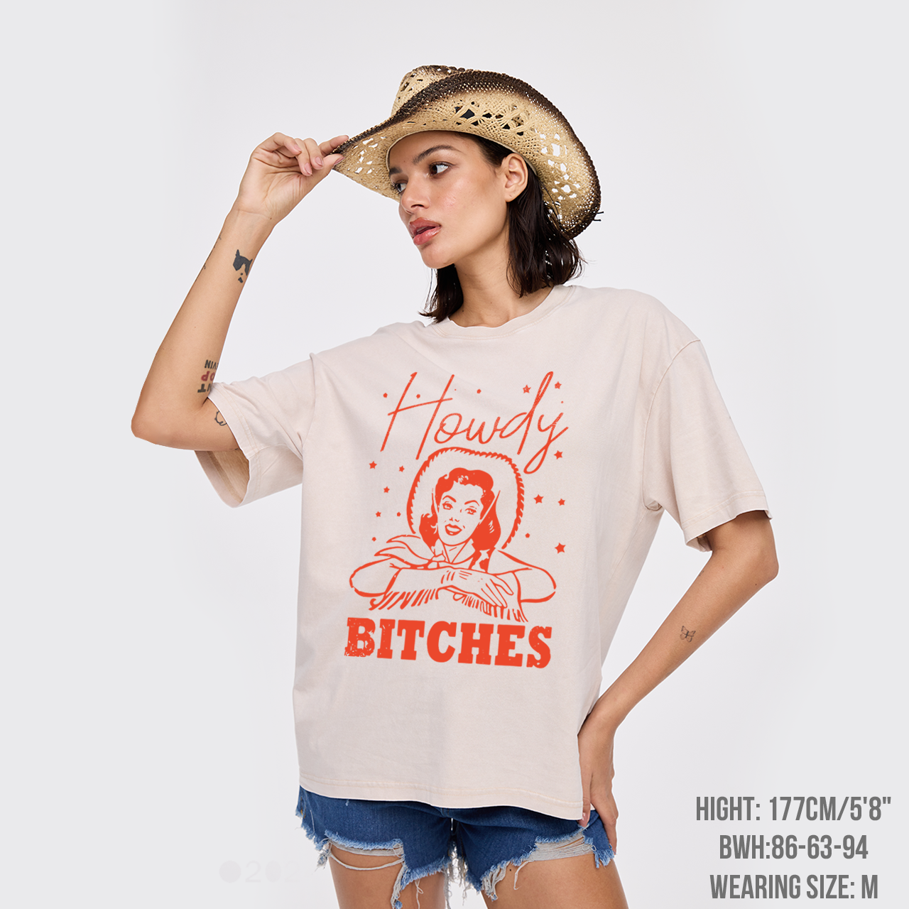 Vintage Howdy Rodeo Western Country Garment-dye Tees