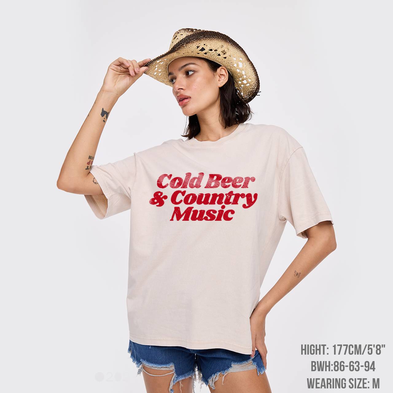 Cold Beer And Country Music Garment-dye Tees