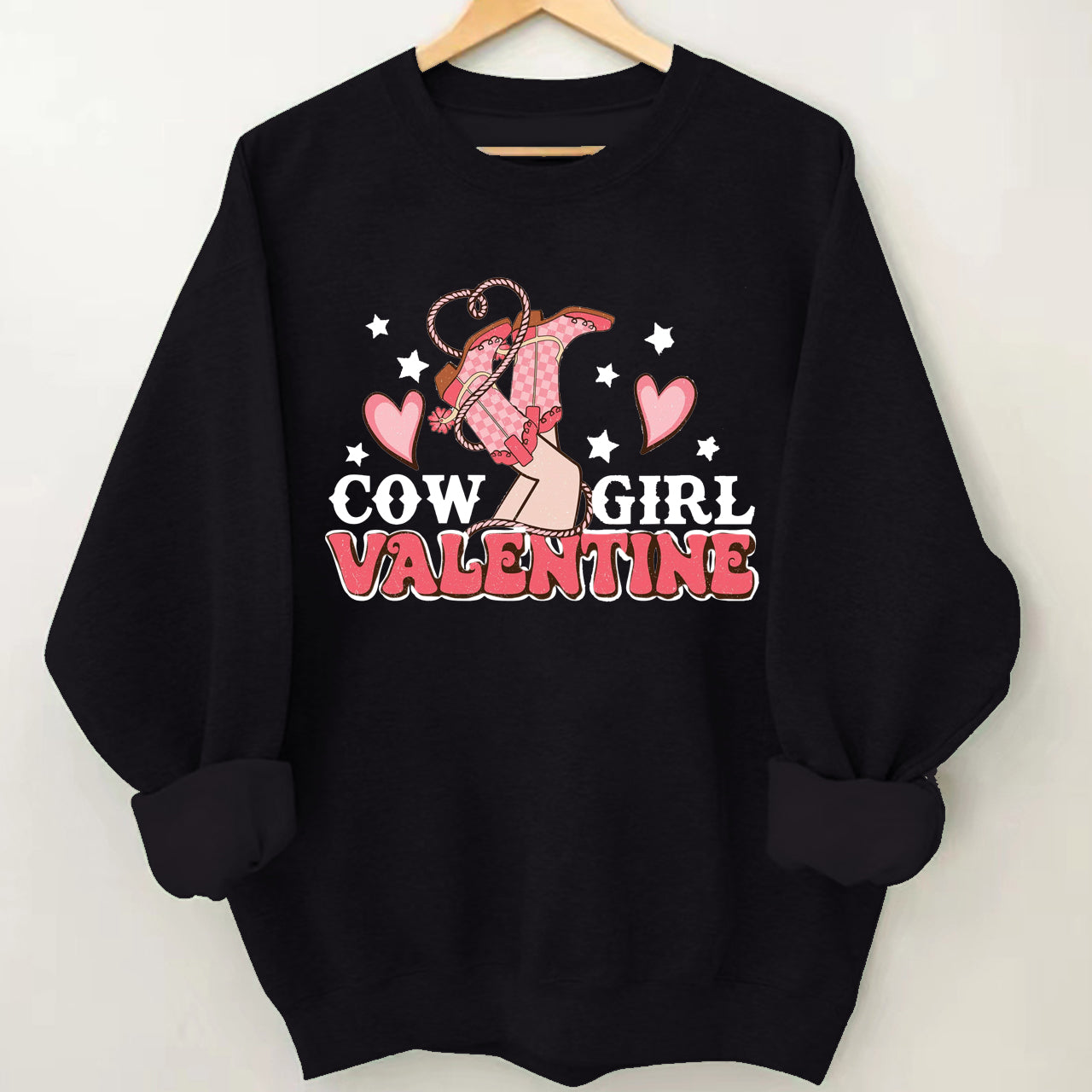 Cowgirl Valentine Boots Sweatshirt